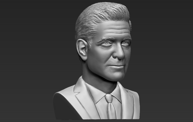 George Clooney bust 3D printing ready stl obj formats 3D Print 309332