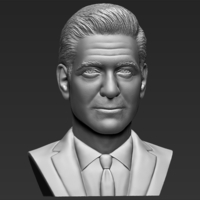 George Clooney bust 3D printing ready stl obj formats - Thumbnail 11