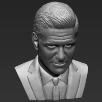 George Clooney bust 3D printing ready stl obj formats - Thumbnail 12