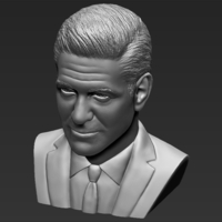 George Clooney bust 3D printing ready stl obj formats - Thumbnail 13