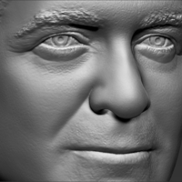 George Clooney bust 3D printing ready stl obj formats - Thumbnail 16