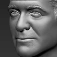 George Clooney bust 3D printing ready stl obj formats - Thumbnail 17