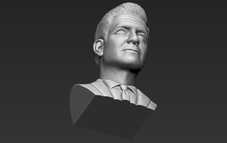 George Clooney bust 3D printing ready stl obj formats 3D Print 309341
