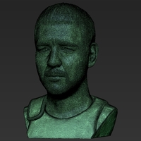 Gladiator Russell Crowe bust 3D printing ready stl obj formats - Thumbnail 24