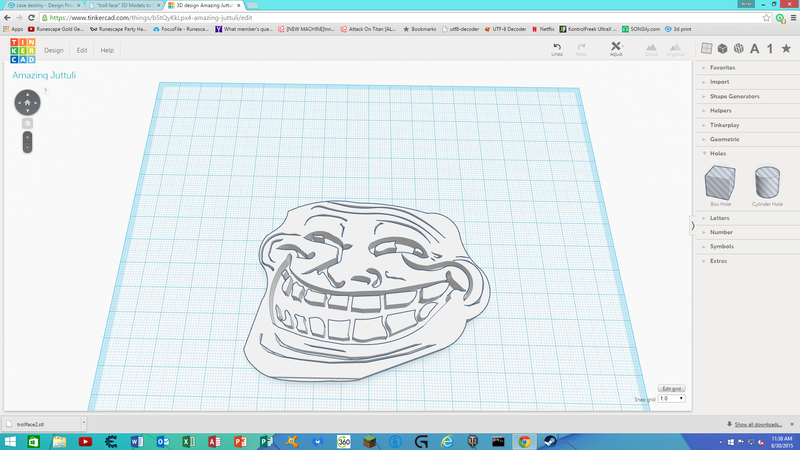 3d troll face
