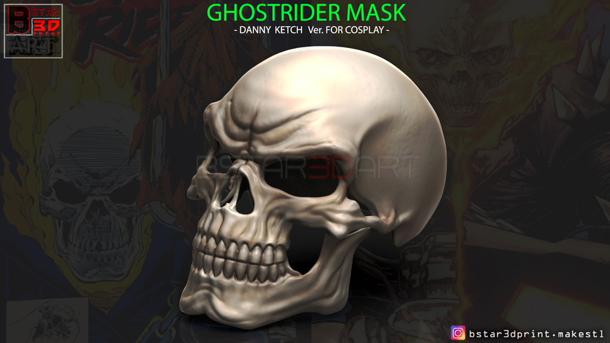 Ghost Rider mask -Danny Ketch - Marvel comics 3D print model 3D Print 311550