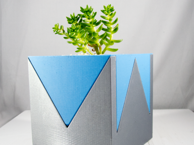 Modern V Planter 3D Print 313796