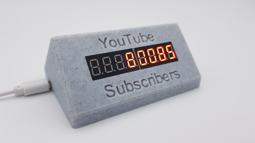 YouTube Subscribe Counter Version 1 3D Print 313808