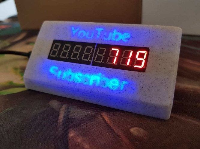YouTube Subscribe Counter Version 3 3D Print 313810