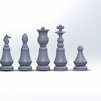 Small Chess Set 3D Printing 313845