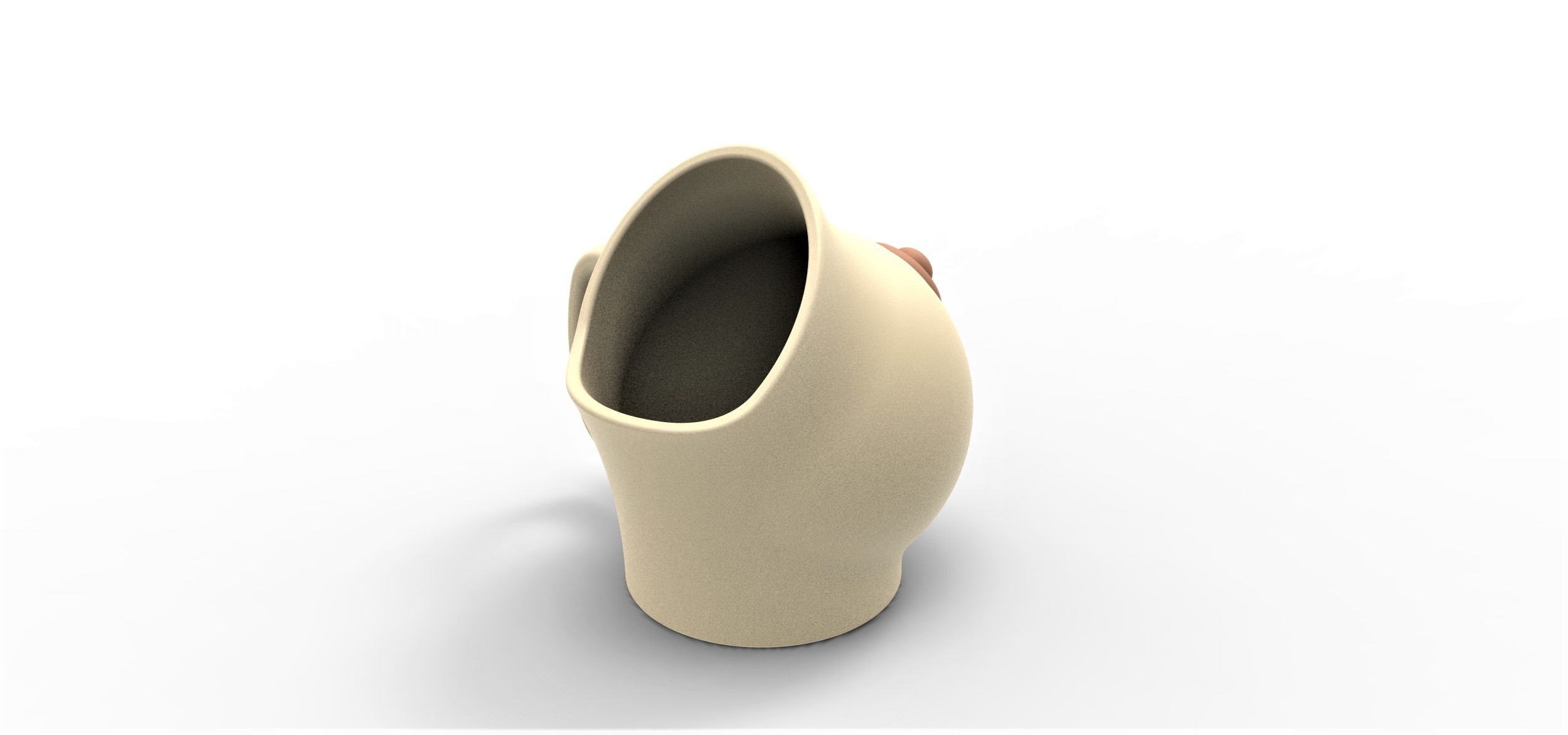 3D Printed Boob mug by AdultPrint