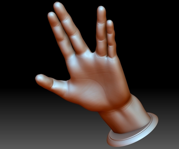 3D Printed Vulcan salute Star Trek hand gesture 3D printable by