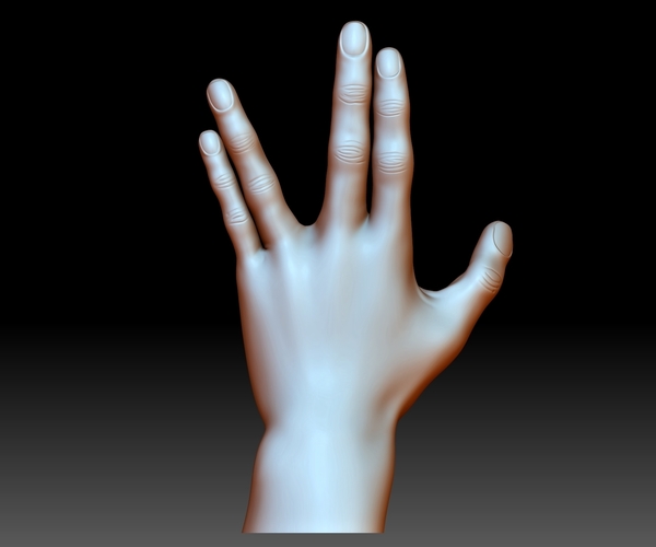 3D Printed Vulcan salute Star Trek hand gesture 3D printable by