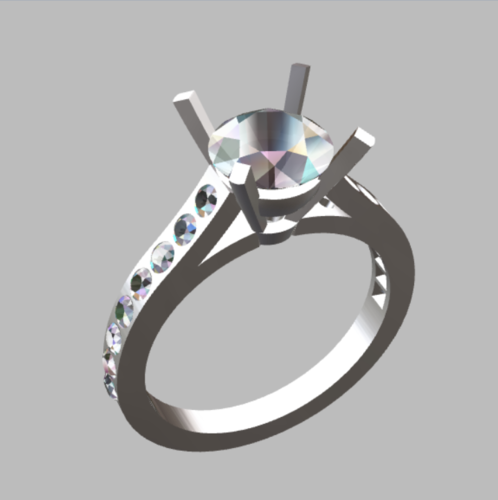 anello solitario 3D Print 314146