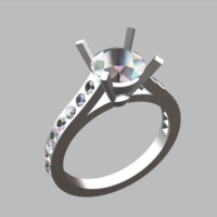 Small anello solitario 3D Printing 314146