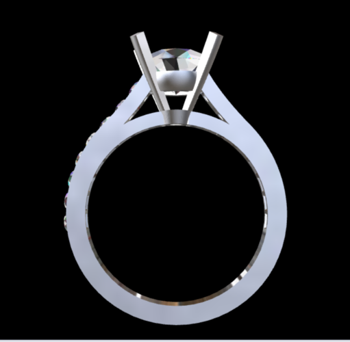 anello solitario 3D Print 314149