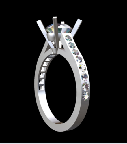 anello solitario 3D Print 314150