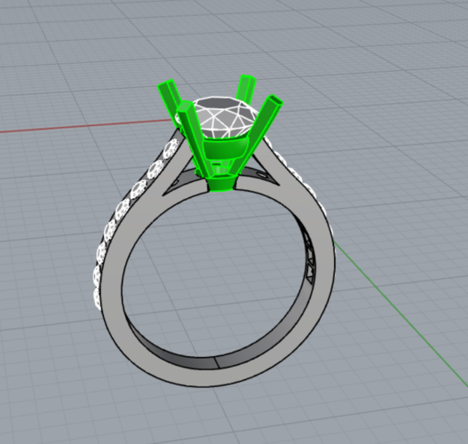 anello solitario 3D Print 314153