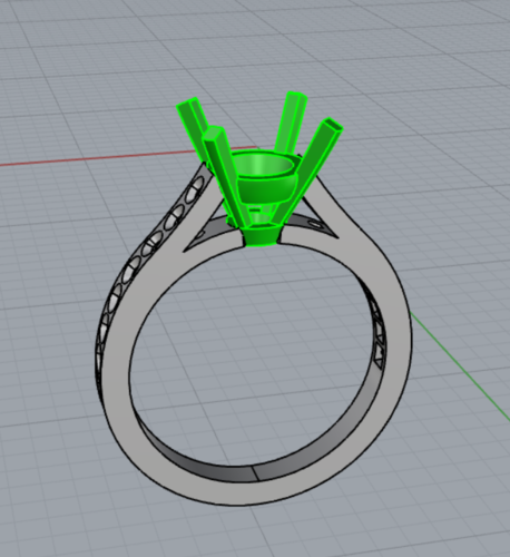 anello solitario 3D Print 314154