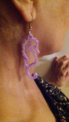 Seahorses Earrings 3D Print 31437
