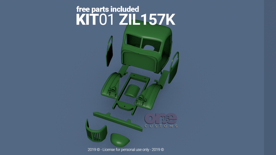 ZIL 157 K SCALE 1/16 ONE16 CUSTOMS 3D Print 314511