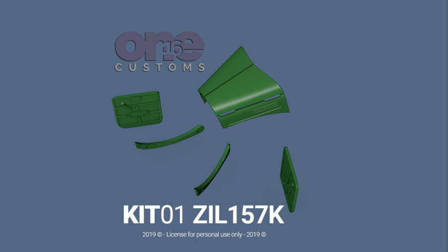 ZIL 157 K SCALE 1/16 ONE16 CUSTOMS 3D Print 314512