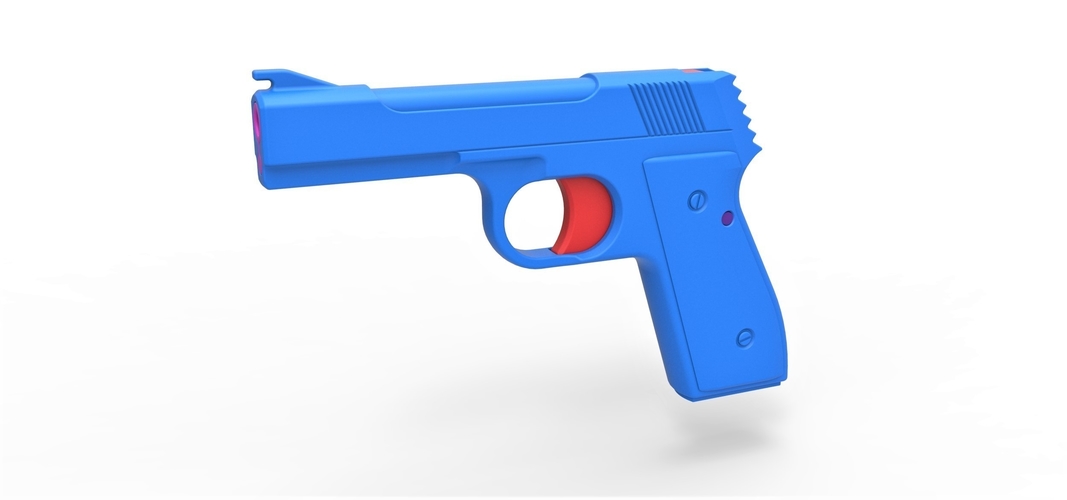Five-shot toy pistol for rubber bands
