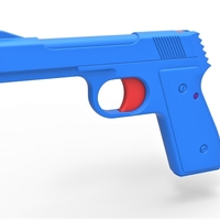 Small Five-shot toy pistol for rubber bands 3D Printing 314532