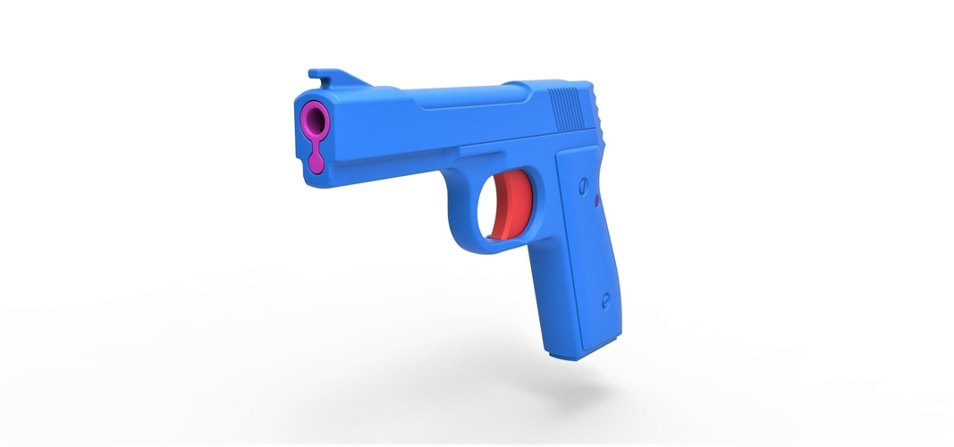 Five-shot toy pistol for rubber bands 3D Print 314534