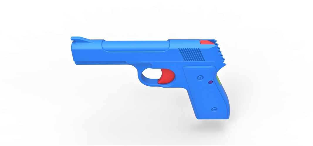 Five-shot toy pistol for rubber bands 3D Print 314537