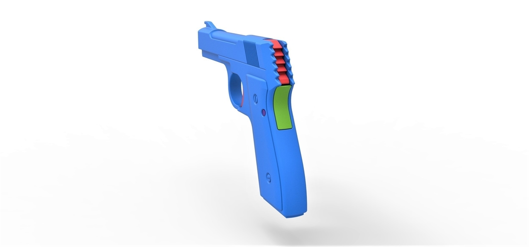 Five-shot toy pistol for rubber bands 3D Print 314540
