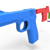Five-shot toy pistol for rubber bands - Thumbnail 13