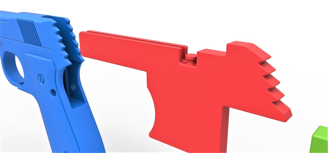 Five-shot toy pistol for rubber bands 3D Print 314547