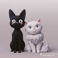 Small Jiji & Lily (Kiki's delivery service) 3D Printing 314594