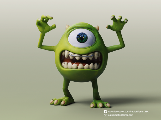 Mike Wazowski(Monsters University) 3D Print 314600