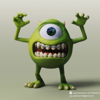 Small Mike Wazowski(Monsters University) 3D Printing 314600