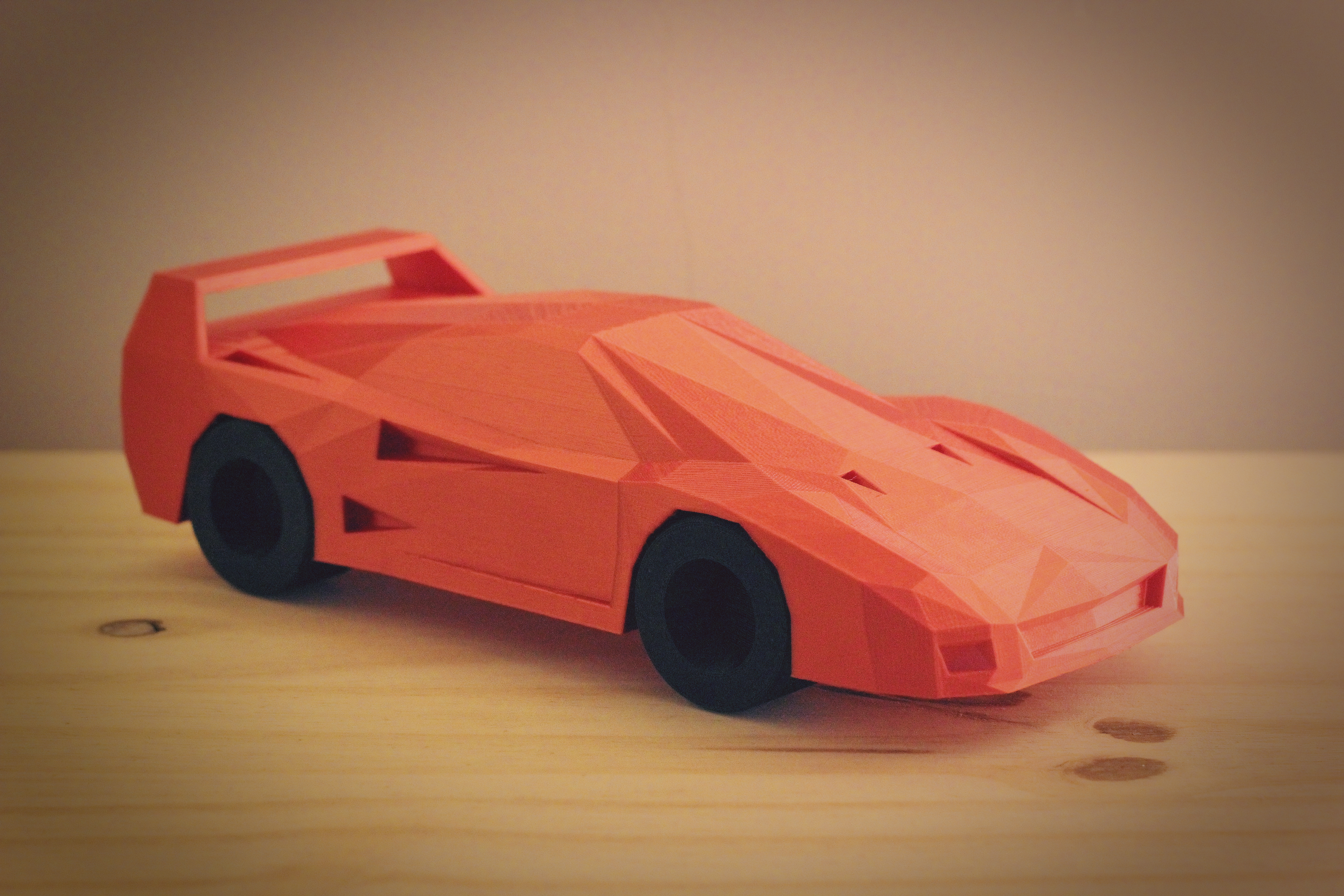 Low Poly Ferrari F40 3D Print 314615