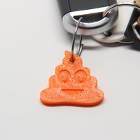 Small Poop Emoji Keychain 3D Printing 31481