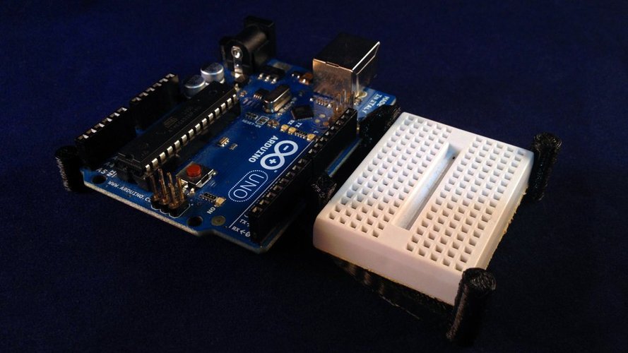 Arduino and Mini Breadboard Caddy 3D Print 31550