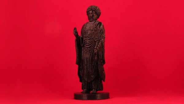 Inverted Standing Buddha Marcus Aurelius with Manual Supports