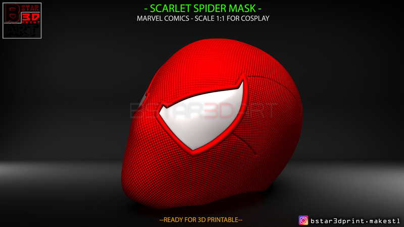 Scarlet Spider mask -Spider man Helmet - Marvel comics 