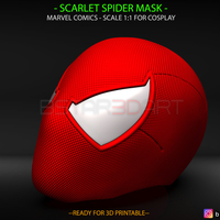 Small Scarlet Spider mask -Spider man Helmet - Marvel comics  3D Printing 315630