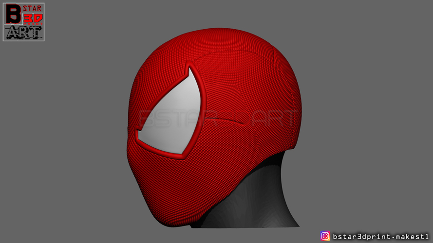 Scarlet Spider mask -Spider man Helmet - Marvel comics  3D Print 315636