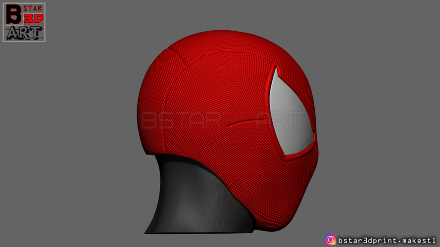 Scarlet Spider mask -Spider man Helmet - Marvel comics  3D Print 315640