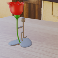 Small Rose flower 3D Printing 315820