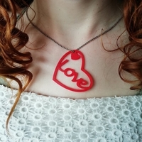 Love Heart Earrings Pendant Key Ring - Thumbnail 1