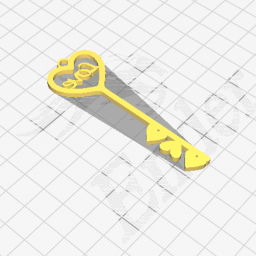 Key To My Heart - Key Ring 3D Print 315858