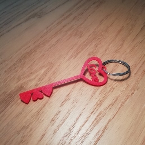 Key To My Heart - Key Ring 3D Print 315859