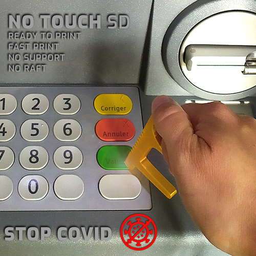 No Touch Keychain Covid 3D Print 315863