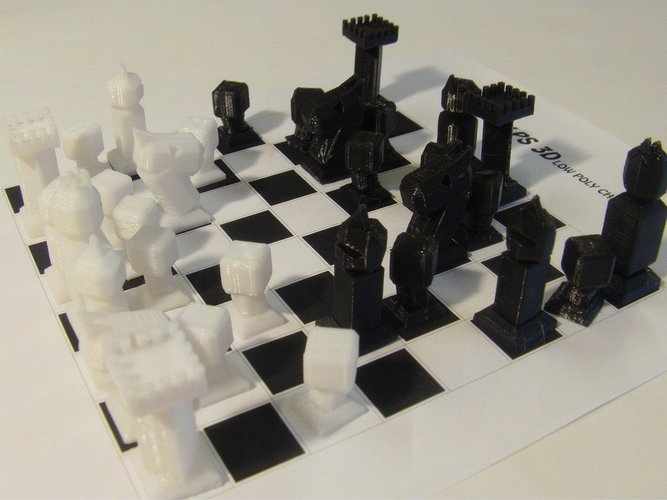Phelps3D Low Poly Chess Set (1) 3D Print 31590